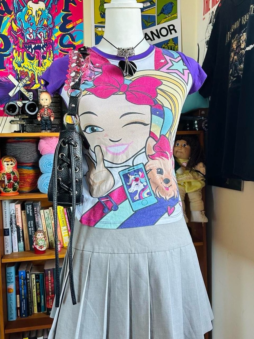 Nostalgic Jojo Siwa purple graphic baby tee